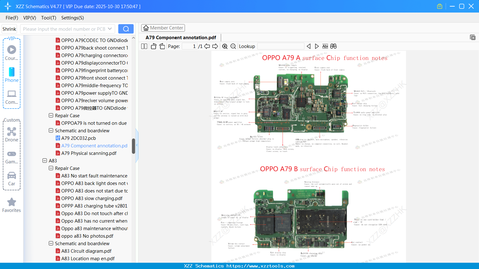 OPPO A79 Component Annotation